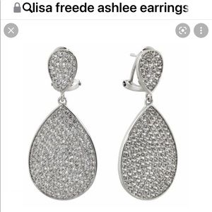 LISA FREEDE “Ashlee” Earrings in silver pavee